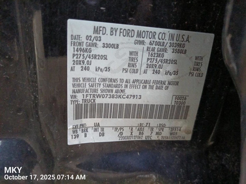 CONTROL PANEL OEM 2003 FORD F150 1YR WRNTY
