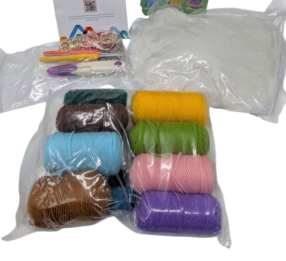 Inscraft Dinosaur Crochet Kit For Beginners With Yarn Tools & Patterns set