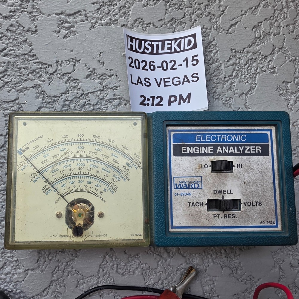 Vintage Montgomery Ward Electronic Engine Analyzer Model 61-82046 Tested Working