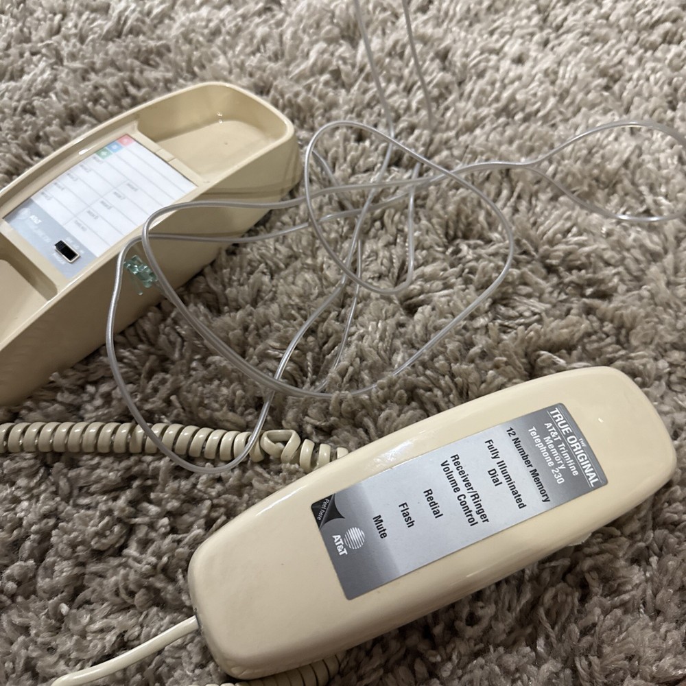 Vtg AT&T Trimline 230 Touch Tone Program Memory Telephone Volume &Ringer Control