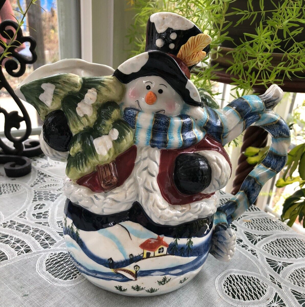 8.5" PITCHER - SNOWMAN