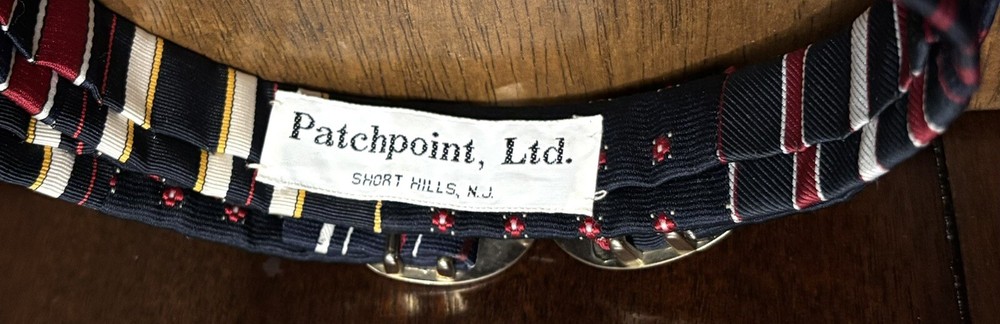 Patchpoint Ribbon Belt Sz 32 Adjustable 1”Wide 2pc Bkl VGUC