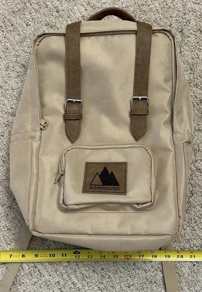 Adventurist Classic Backpack Tan Khaki EUC Free Shipping!