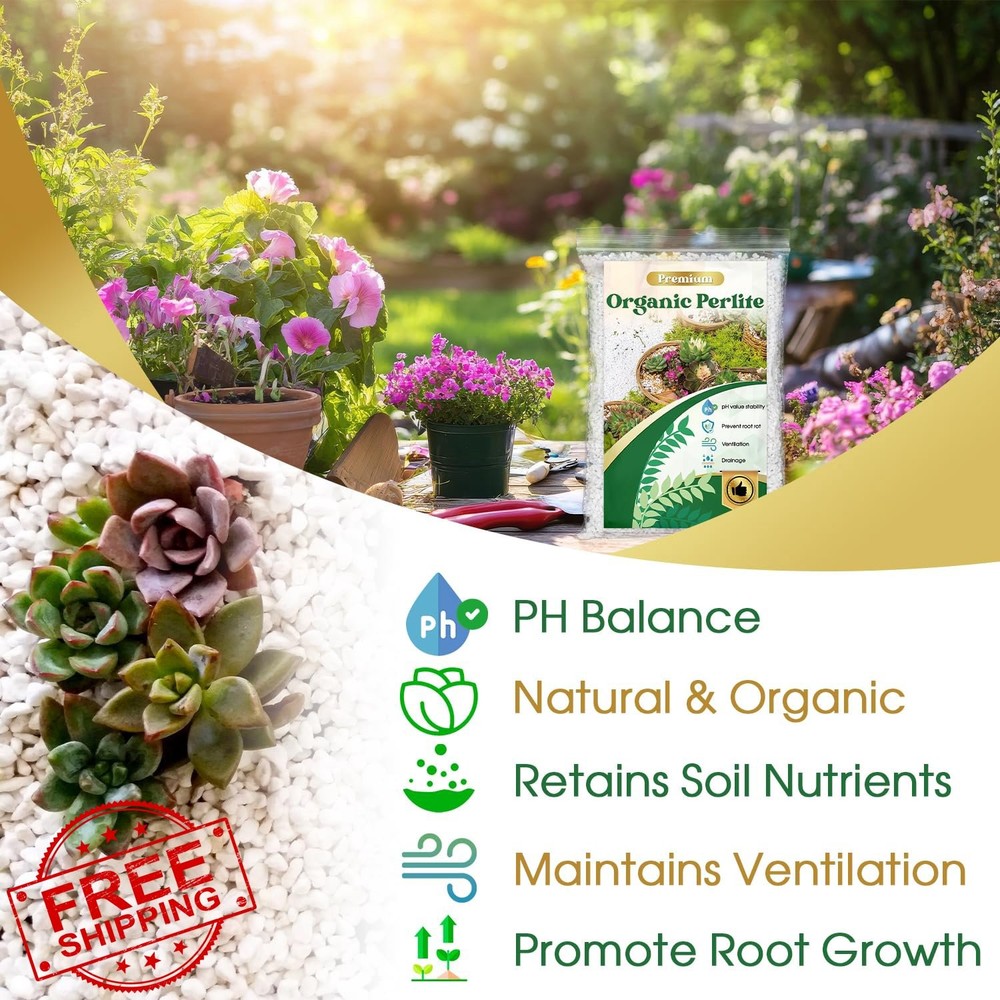 Organic Perlite 4 Quart Horticultural Potting Mix Soil Amendment