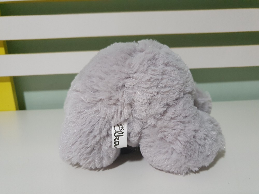 GREY TEDDY BEAR ELKA 20CM GREY BOW