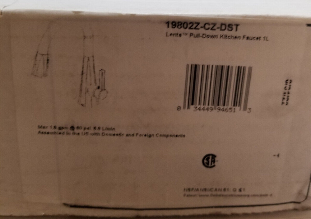 Delta 19802Z-CZ-DST Lenta Single-Handle Pull-Down Kitchen Faucet Champage Bronze