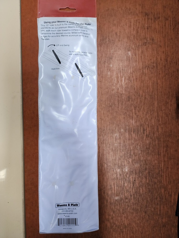 Weems & Plath Marine Navigation Parallel Ruler 15”