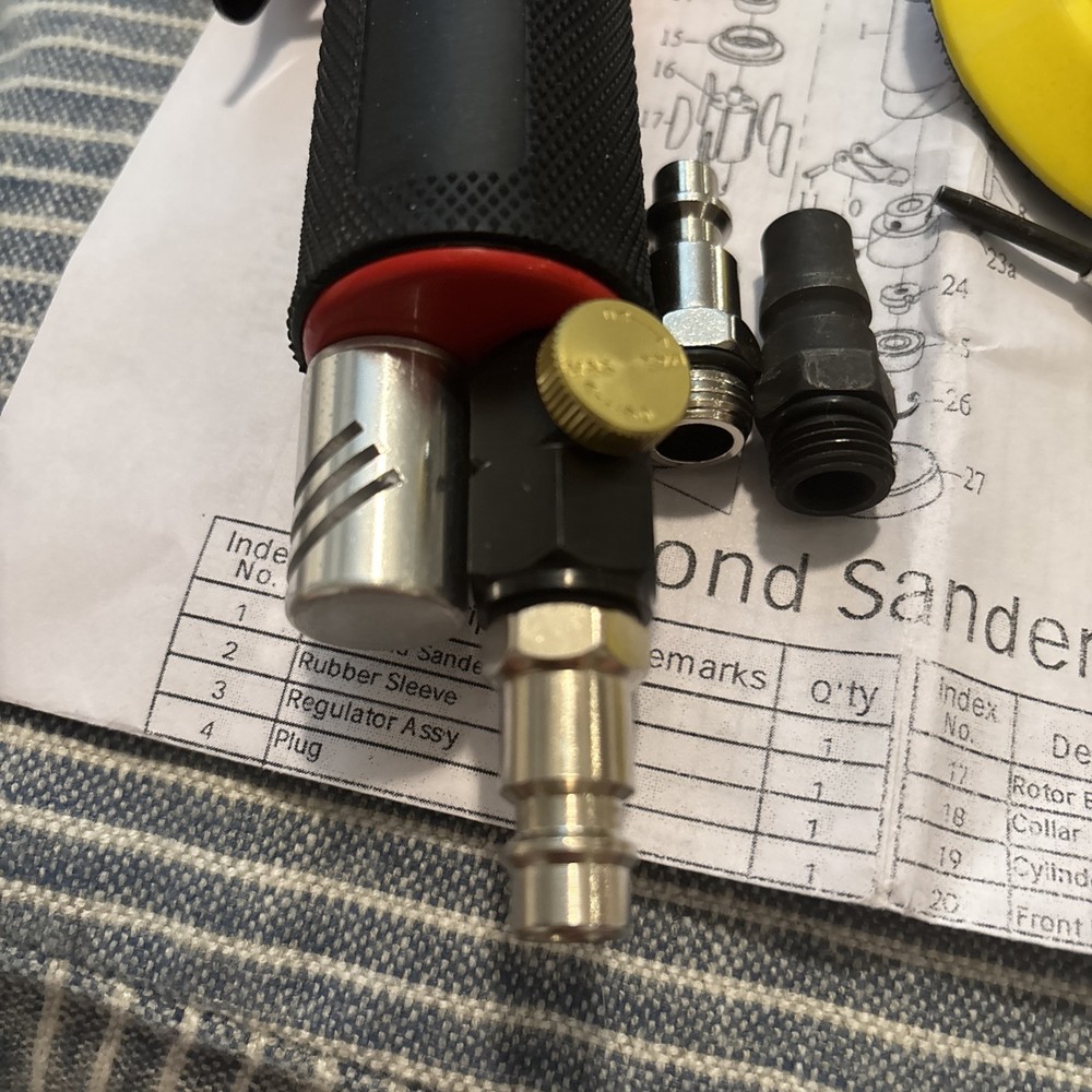2" 3" Air Eccentric Sander Adjustable Airflow Valve New Open Red