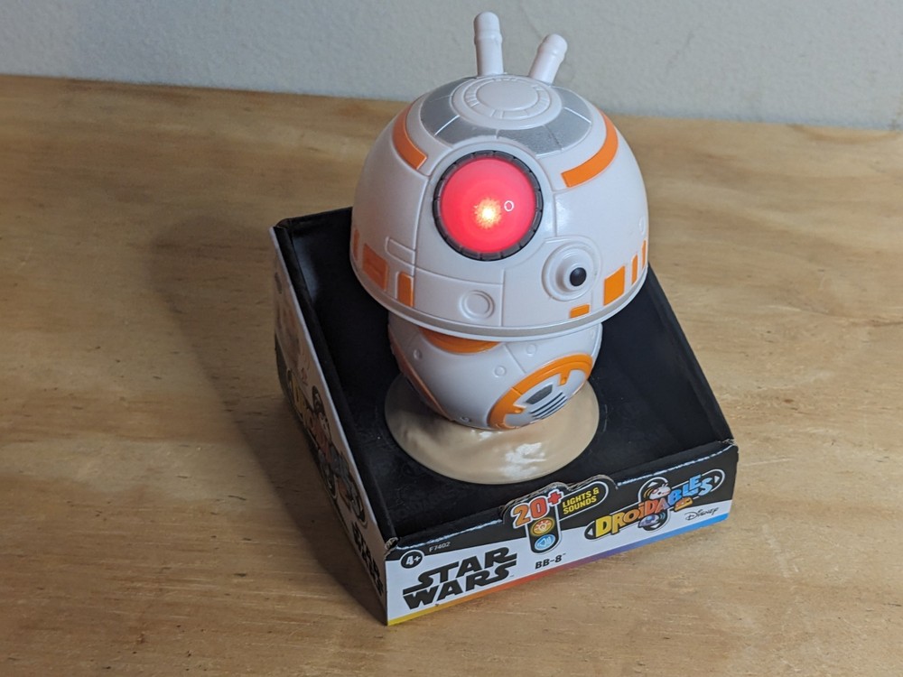 STAR WARS DROIDABLES BB-8 INTERACTIVE 4" MINI DROID ROBOT 20+ LIGHTS & SOUNDS