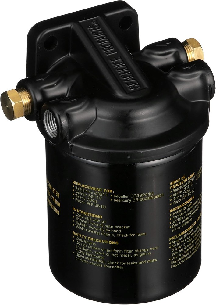 Seachoice Replacement Fuel/Water Separator Canister, 28 Micron One Size