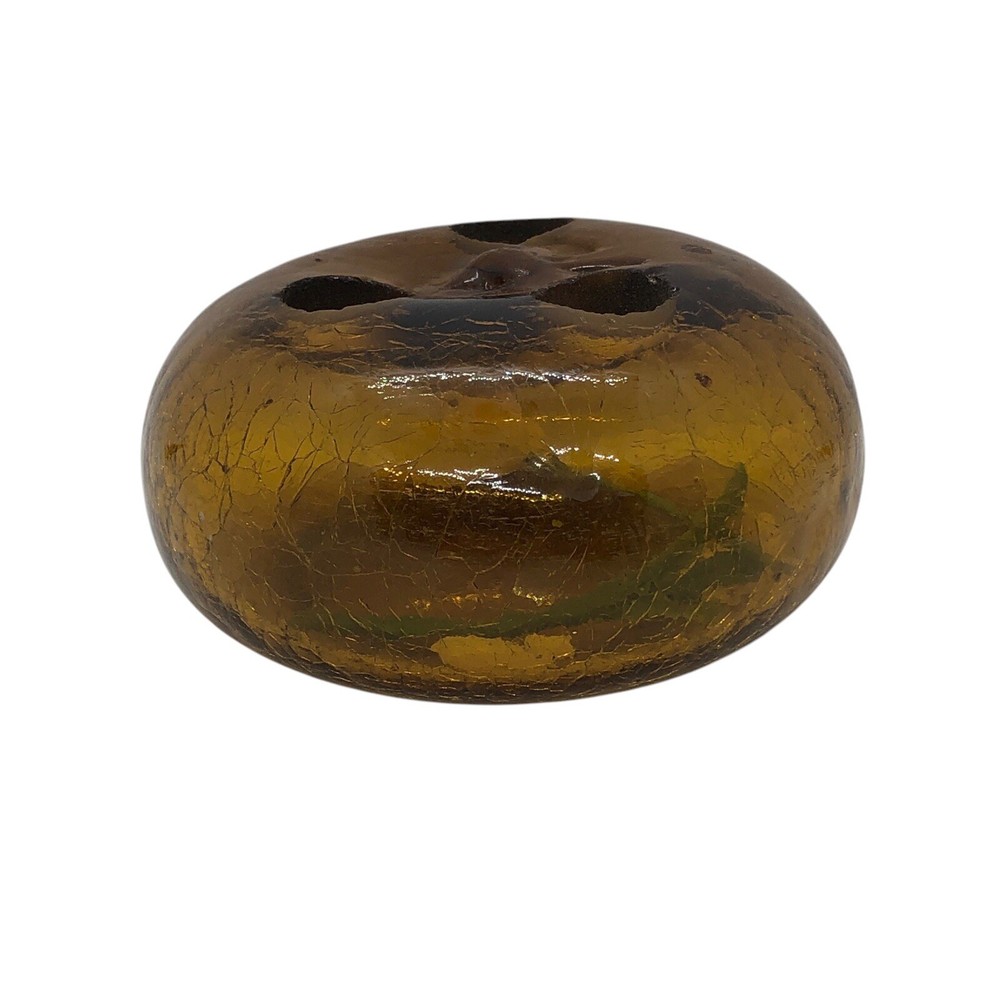 Blown Glass Amber Ikebana Bud Vase