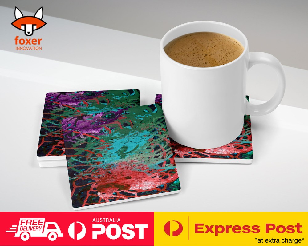 COASTER COFFEE DRINKING MAT|ABSTRACT ART PAINTING DRAWING #7