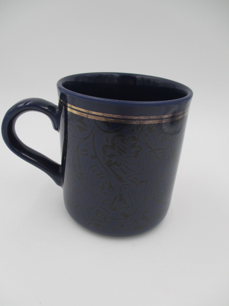 GODIVA CHOCOLATIER Ceramic COFFEE MUG Blue & Black