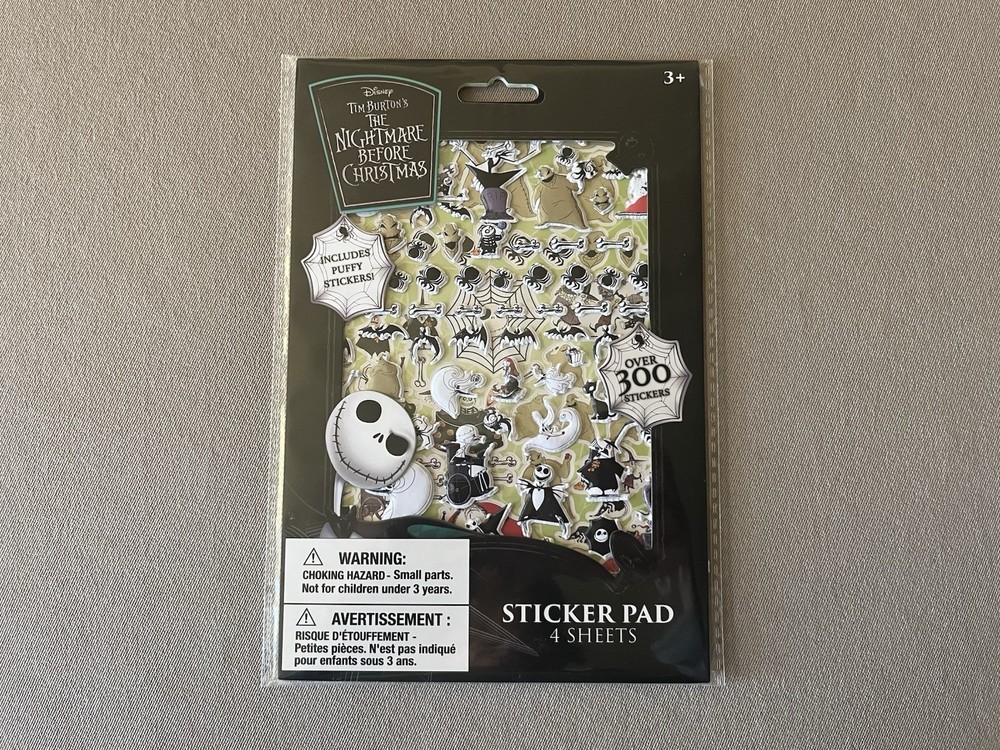 4 Sheets Disney Nightmare Before Christmas Stickers~Includes 300! New In Package