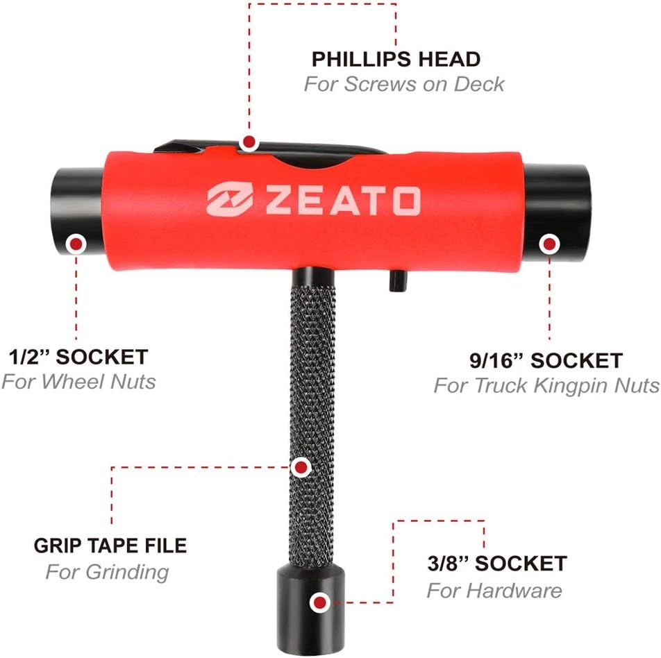 Skate Tool Multi Function T Tool Allen Key Phillips Screwdriver