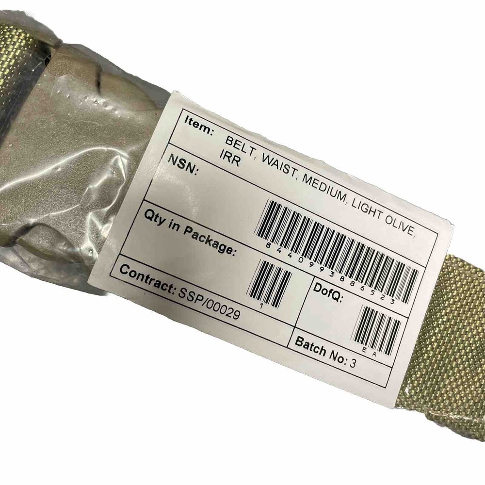Light Olive PLCE Belt IRR MTP PLCE Webbing Belt With Quick Release Buckle Medium