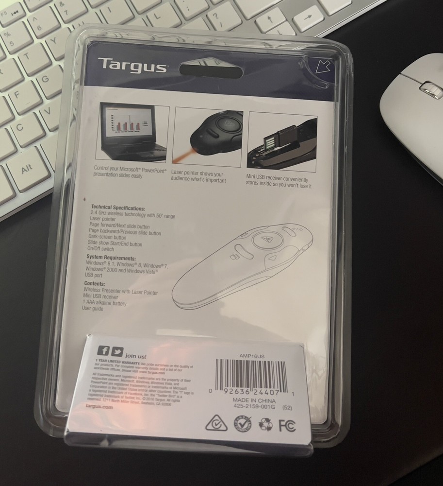 Targus Wireless USB Presenter with Laser Pointer - AMP16US