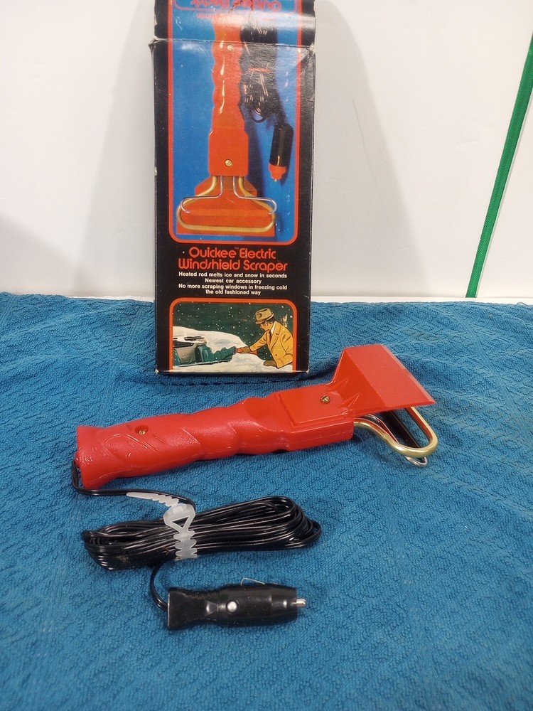 Quickie Electric Windshield Ice Scraper in Box Old Vintage Dynamic 1972