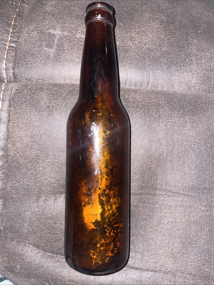 Obear-Nester Brown Amber Glass Bottle From 1965