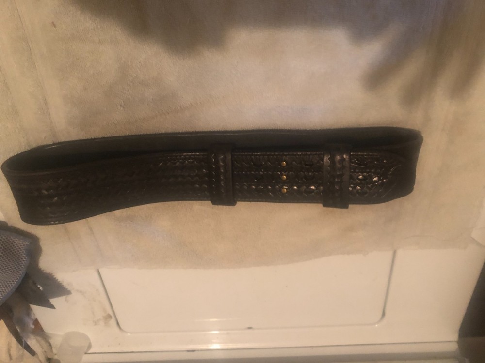 basketweave leather duty belt size 36