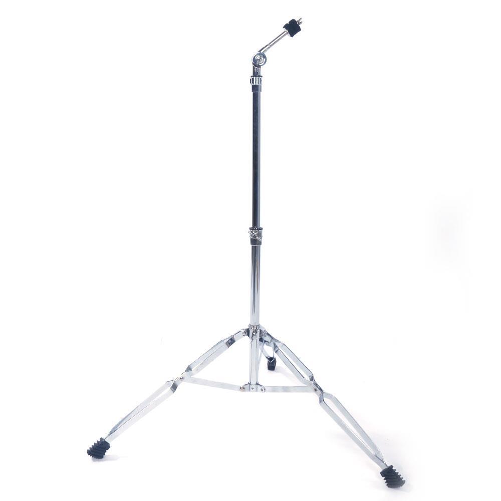 Glarry Straight Drum Cymbal Stand Double Braced Chrome Adjustable Height