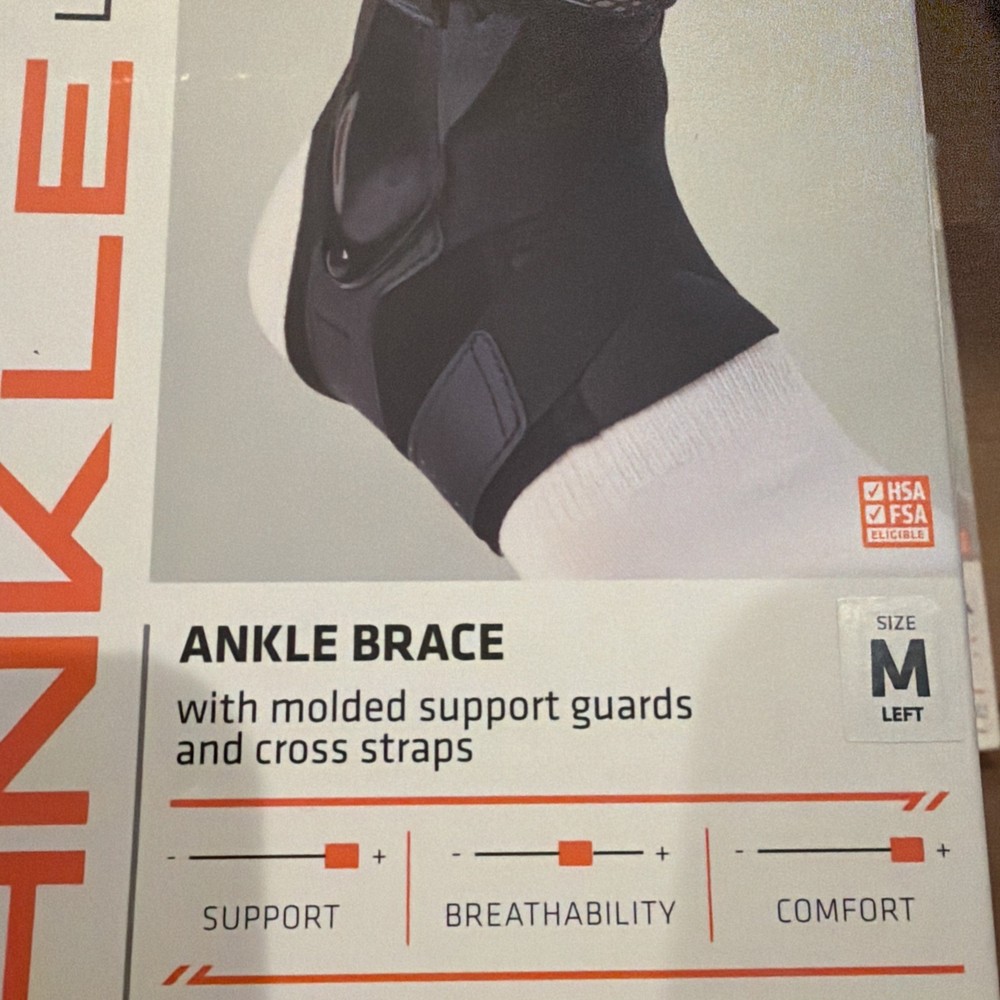 Shock Doctor Ankle Brace W/molded support guard Level 3, Size medium left side