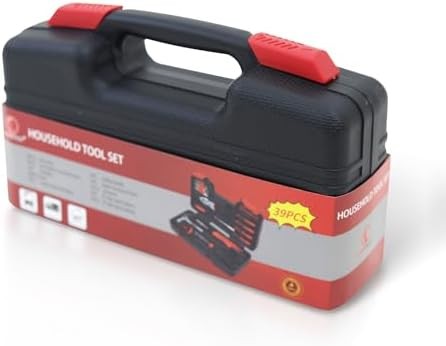 Household tools kit with storage toolbox