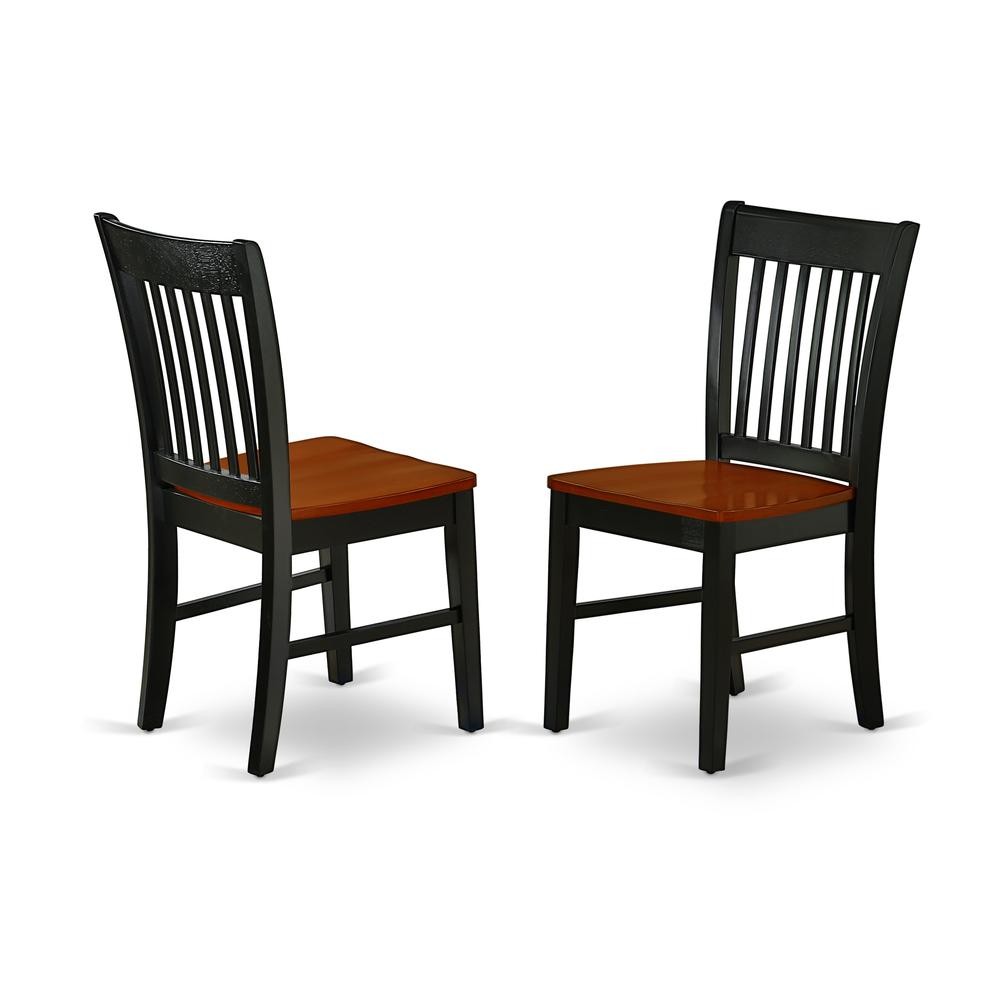 Dining Room Set Black & Cherry, DLNO3-BCH-W