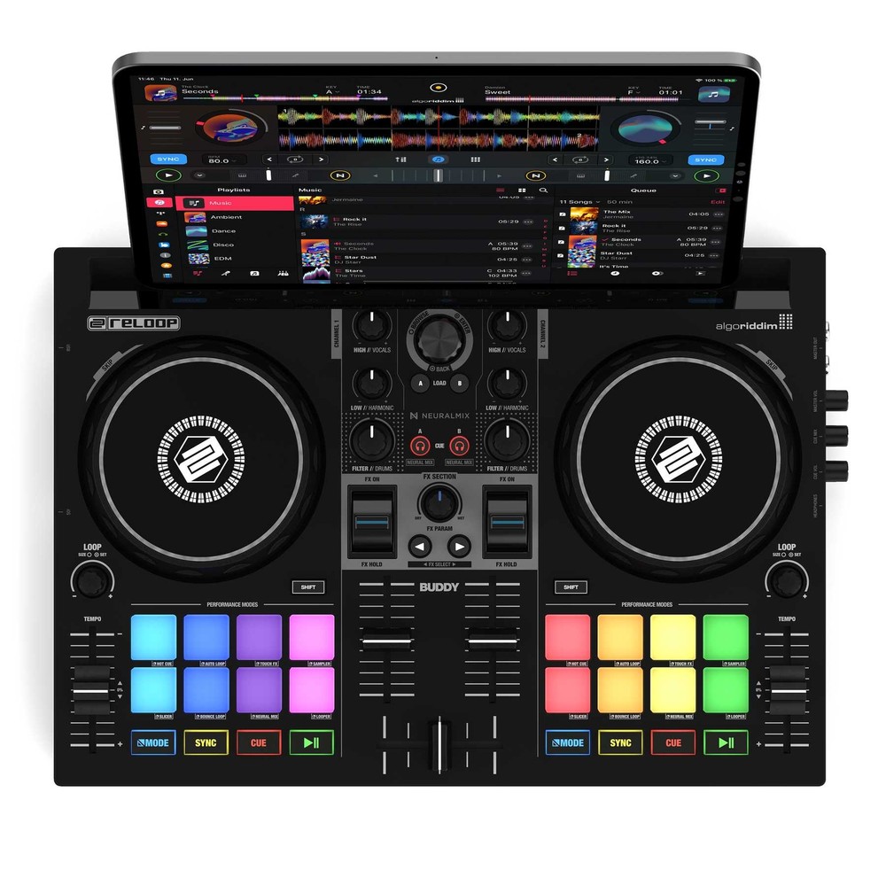 Reloop Buddy Compact 2-Deck DJAY Controller for iOS, iPAD OS, Android, Mac & PC