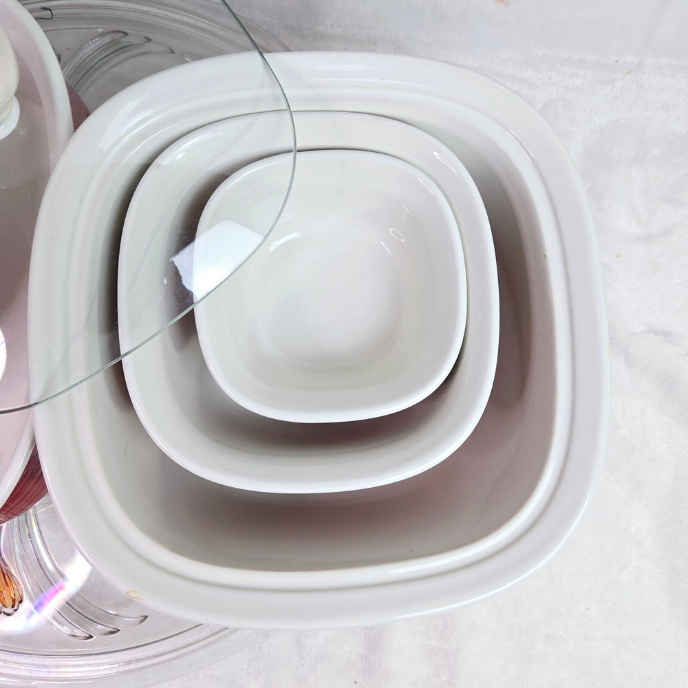 CorningWare Etch Brick Color 7 Piece Set. Same Day Shipping
