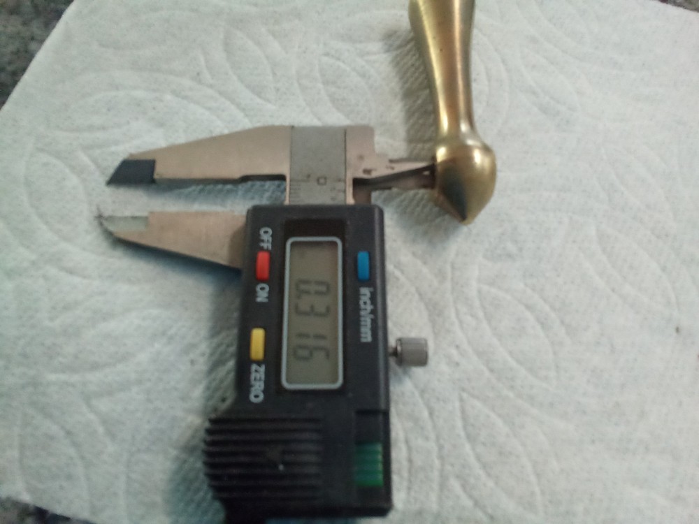 Vintage Solid Brass faucet/Shut-off Handle in nice condition w/ marks from use.