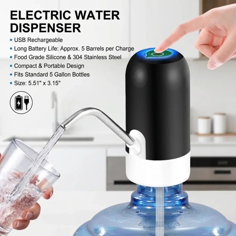 Water Bottle Switch Pump Electric Automatic Universal Dispenser 5 Gallon USB