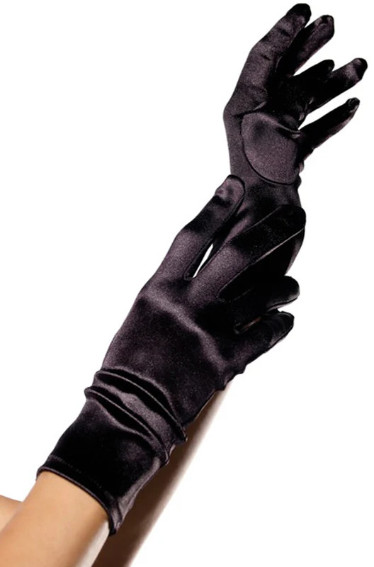 Wrist Length Satin Gloves Costume Accessory