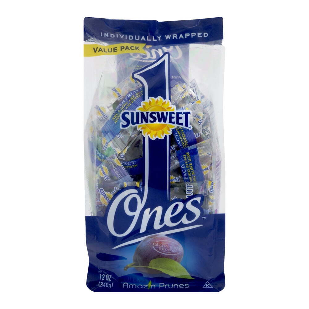 (2 pack) Sunsweet Ones Dried Prunes Value Pack, 12 oz, Individually Wrapped