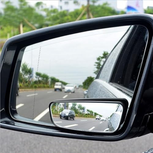 2 PCS Blind Spot Mirror, Rectangular Framed Curved Wide-angle Rearview Mirror,