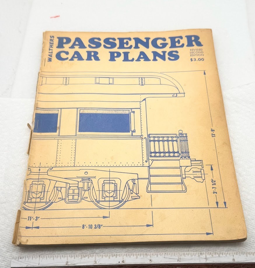Walthers Passenger Car Plans Revised Second Edition 1973 AS SHOWN