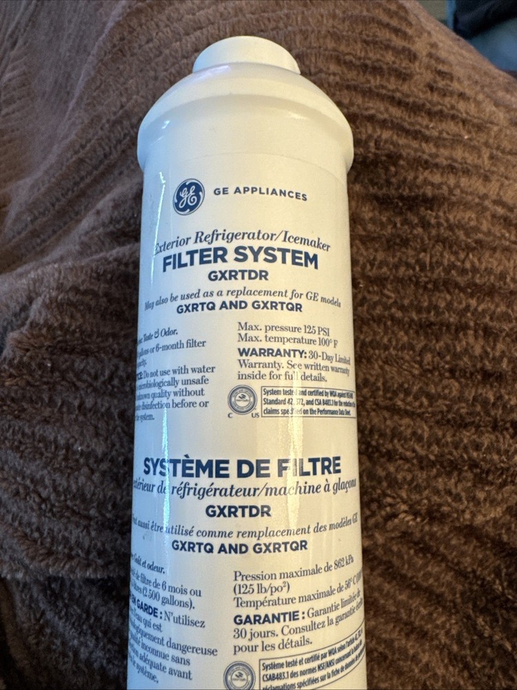 GE GXRTDR Icemaker & Fridge Filter System: Reduce Chlorine