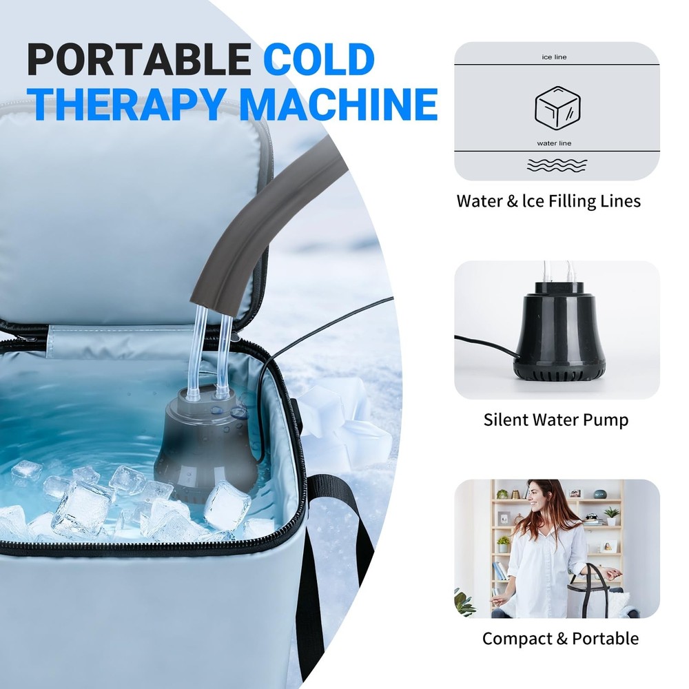 Cold Therapy Machine, Portable Ice Machine for Knee After Surgery，Program