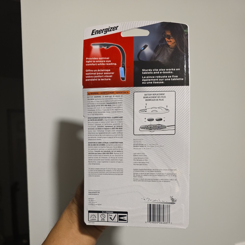 Energizer Flexible LED Clip Book Light