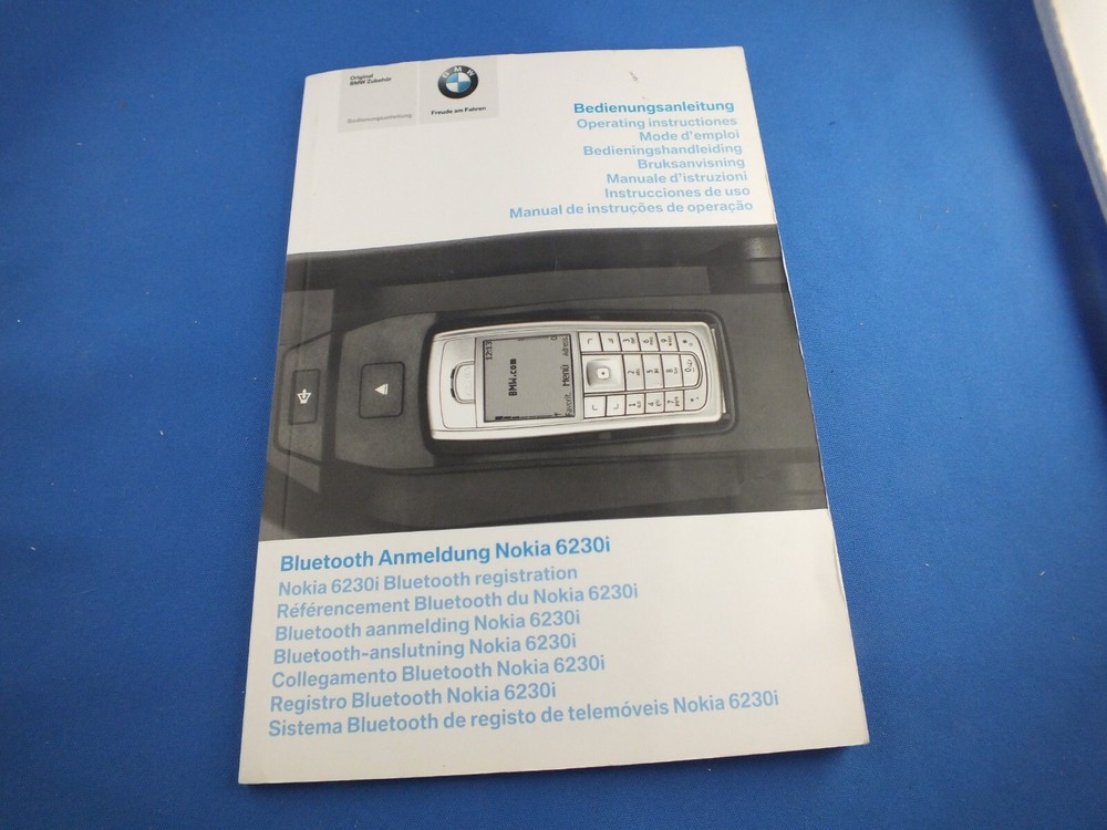Original BMW NOKIA 6230i manual operating instructions Bluetooth registration instruct