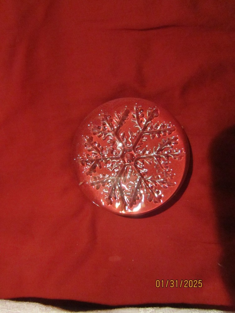Heavy Glass Snowflake Paper Weight