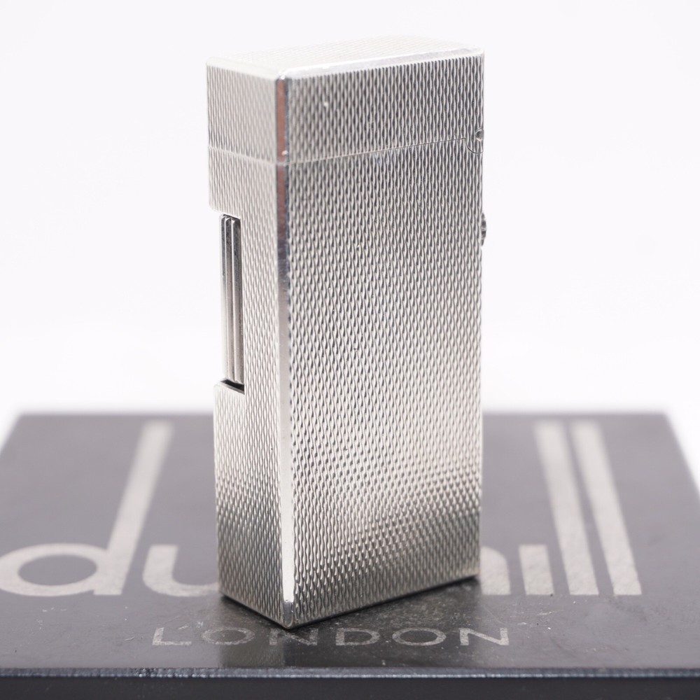 Dunhill Mini Lighter Silver Barry Pattern_Ultrasonically cleaned