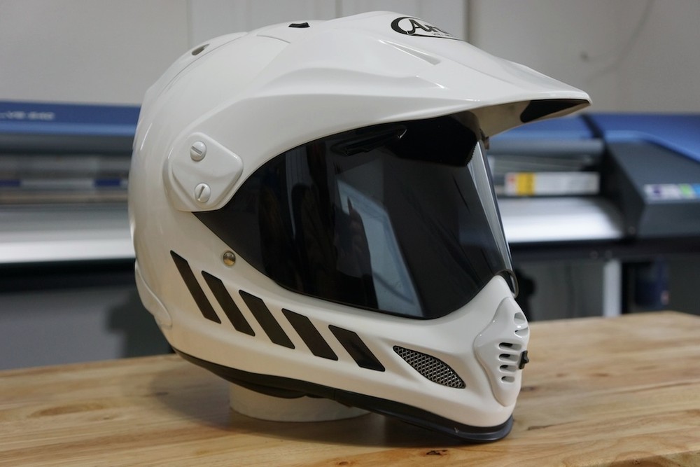Reflective Chevron Decals for Arai XD4 Motorcycle Helmet
