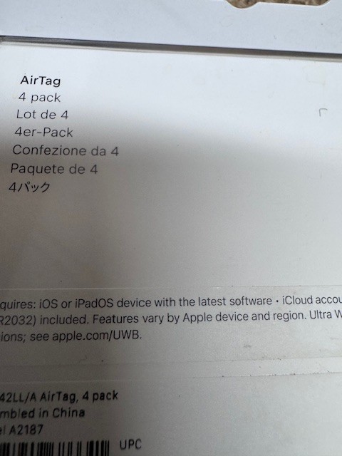 Apple AirTag Tracker MX542LL/A - 4 Pack *New-Box Damage