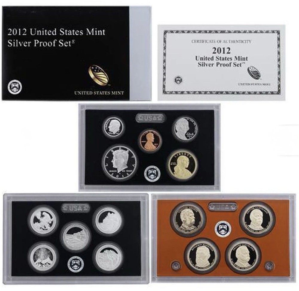 2012 S SILVER Proof Set Original Box & COA 14 Coins 90% Silver‼️FROM US MINT‼️