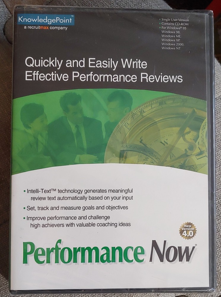 NEW Performance Now 4.0 2002 Windows Software Effective Reviews KnowledgePoint