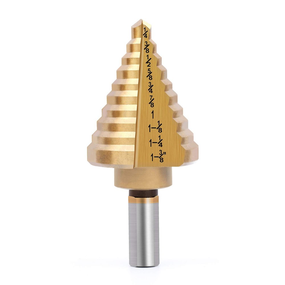 Titanium Step Drill Bit, Zhushan High Speed Steel 10 Steps
