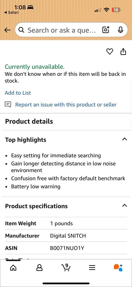 Anti-Spy RF Signal Bug Detector
