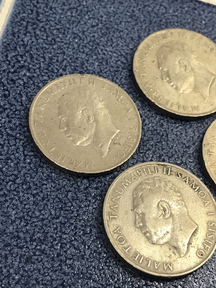 4 1967 SAMOA 20 SENE COINS