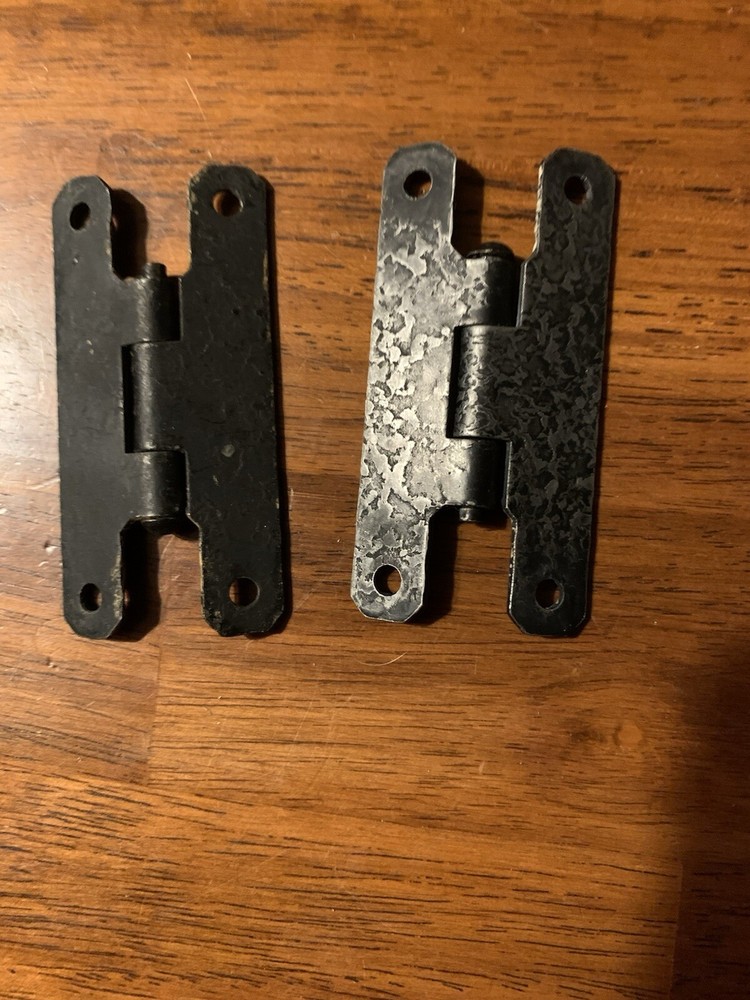 Vintage hammered hinges set of two